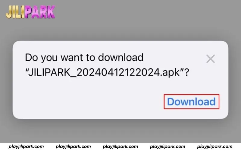 Tap “Download” to confirm the APK file