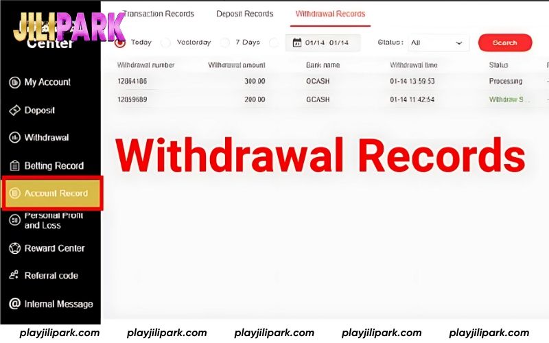 Check records to view status