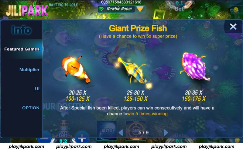 Giant Prize Fish with Massive Multipliers
