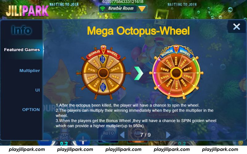 Mega Octopus Bonus Wheel Up to 950x