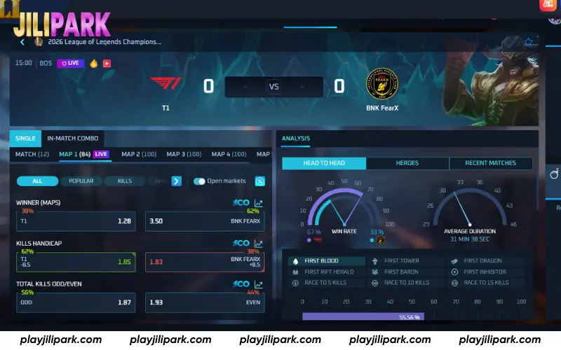 Bet on intense LOL matchups and team performances.