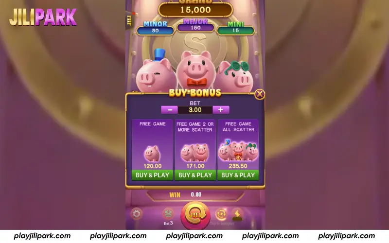 Bonus buy options and feature access