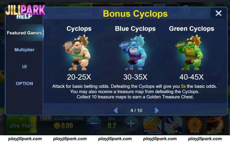 Bonus Cyclops 20x–45x odds