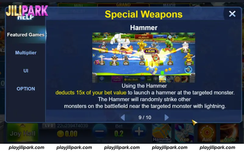 Hammer – 15x Bet Lightning Damage
