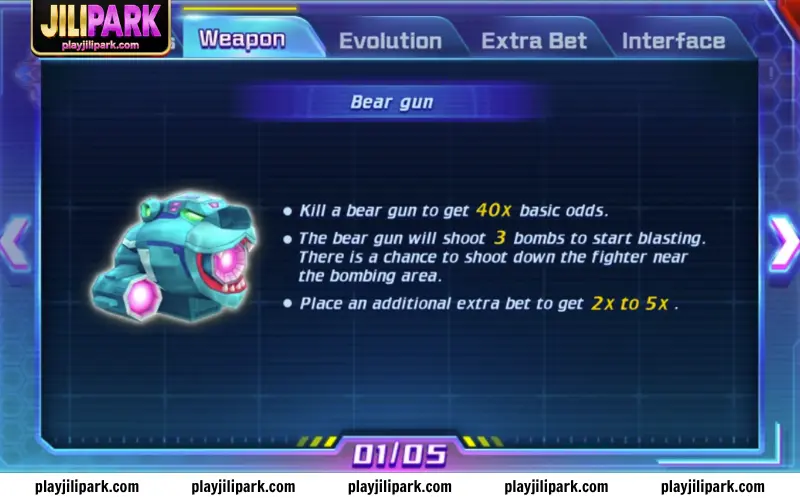Bear Gun multi-bomb burst attack