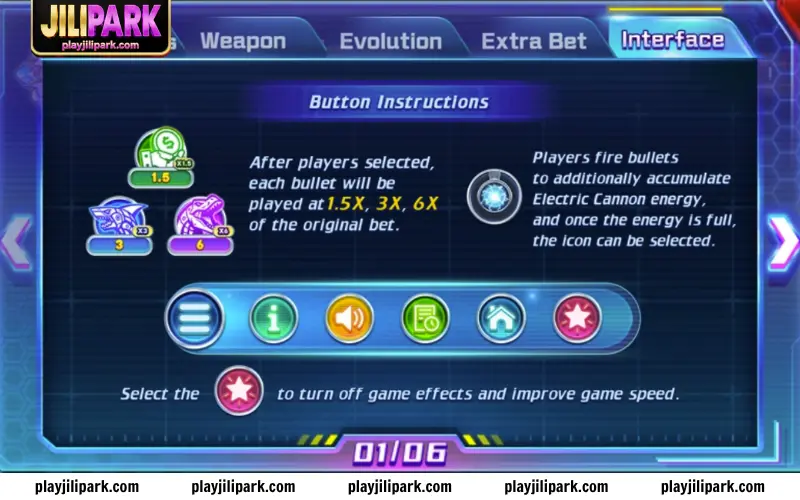 Star Hunter controls and shooting interface