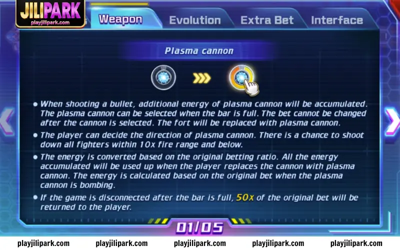 Plasma Cannon powerful clearing skill